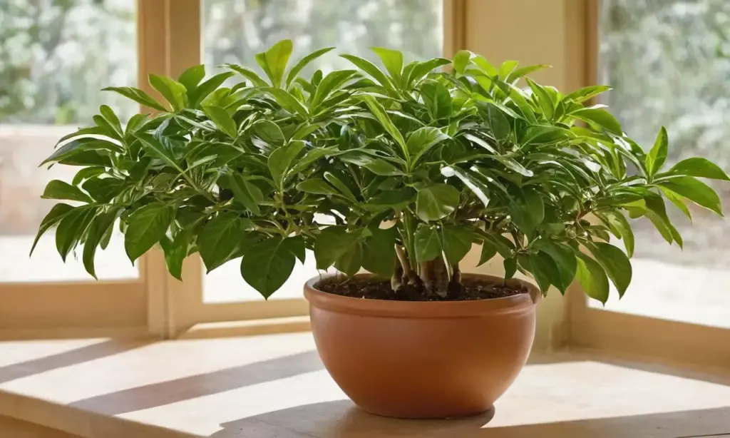 Planta Schefflera crea un ambiente relajante