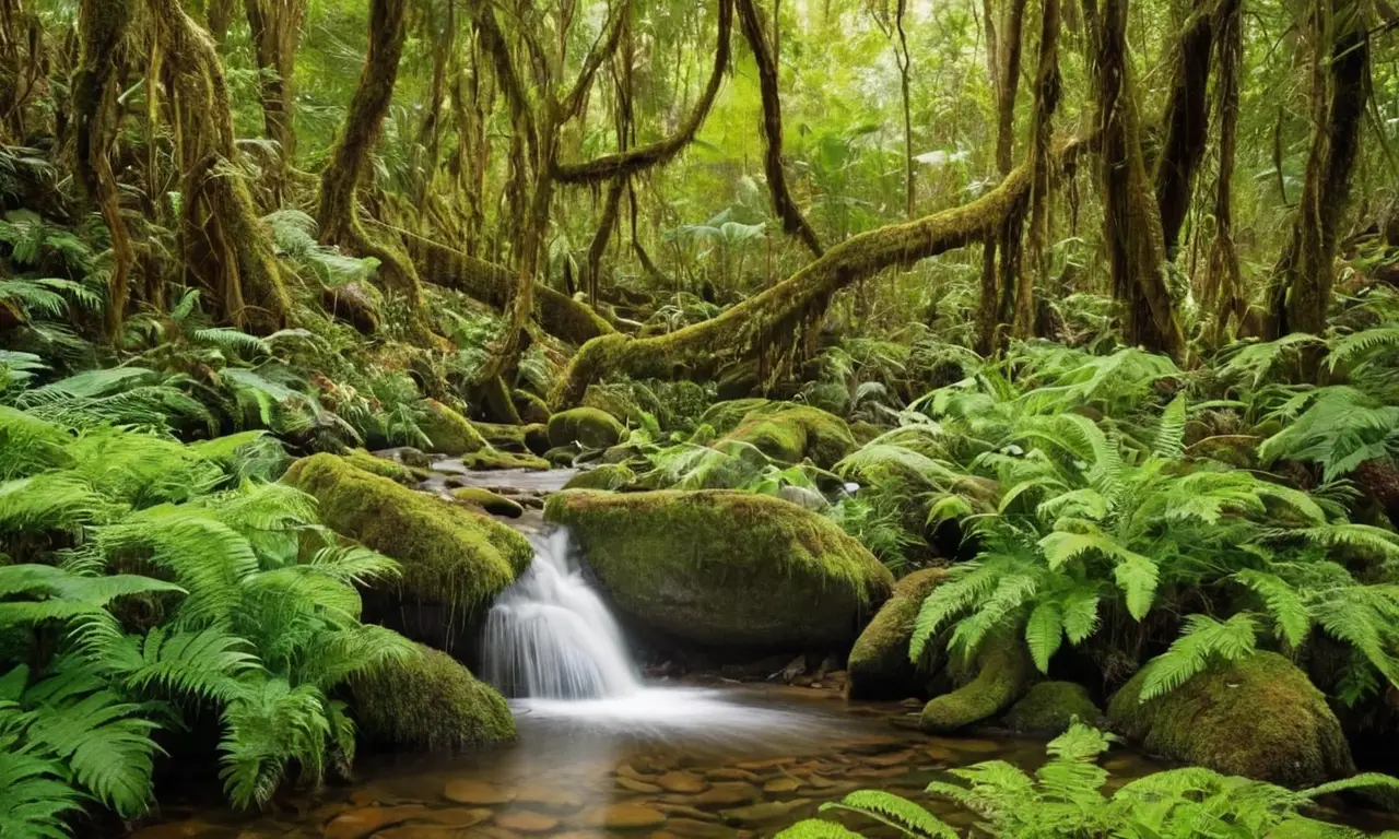 Selva exuberante llena de vida y colores