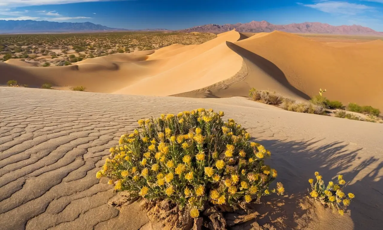Desierto hermoso de dunas y vida silvestre