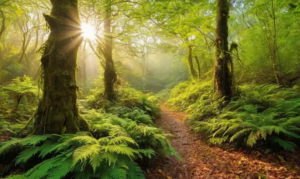Bosque vibrante y lleno de biodiversidad