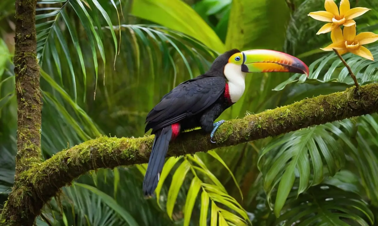 Rica biodiversidad en un vibrante bosque tropical