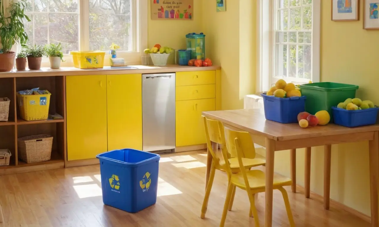 Cocina luminosa y organizada, cuidado ambiental
