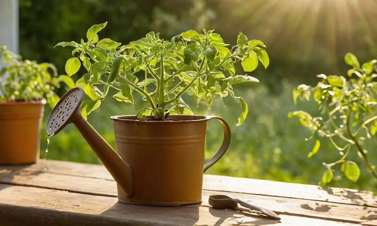Plántulas de tomate en un entorno acogedor