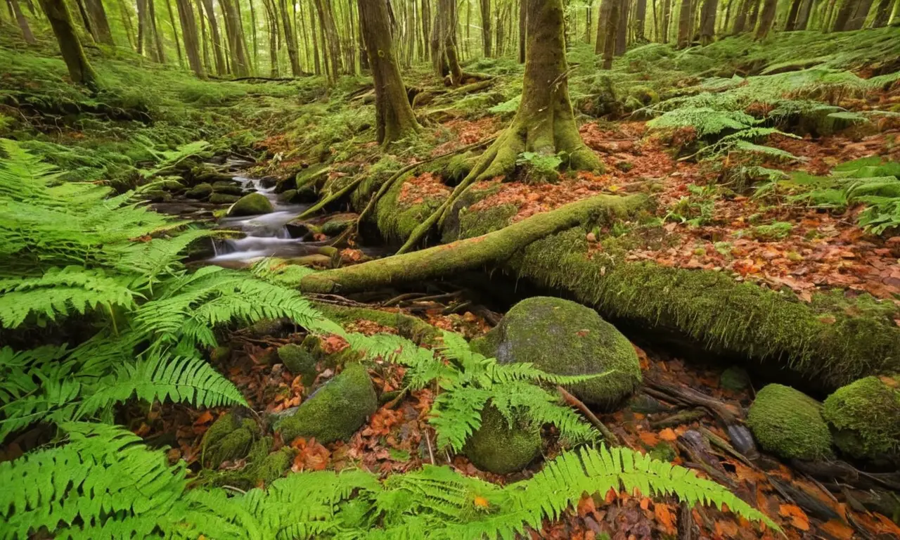 Un bosque vibrante lleno de vida