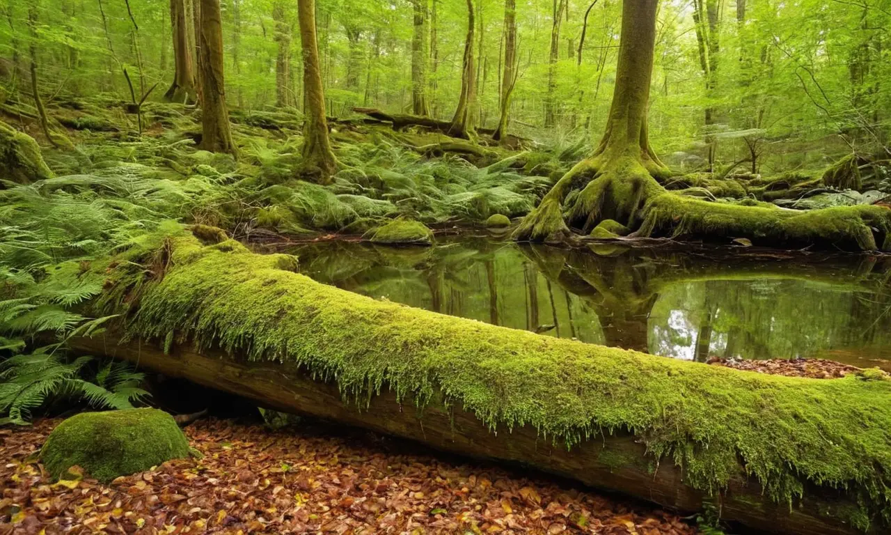Bosque sereno con luz y naturaleza vibrante