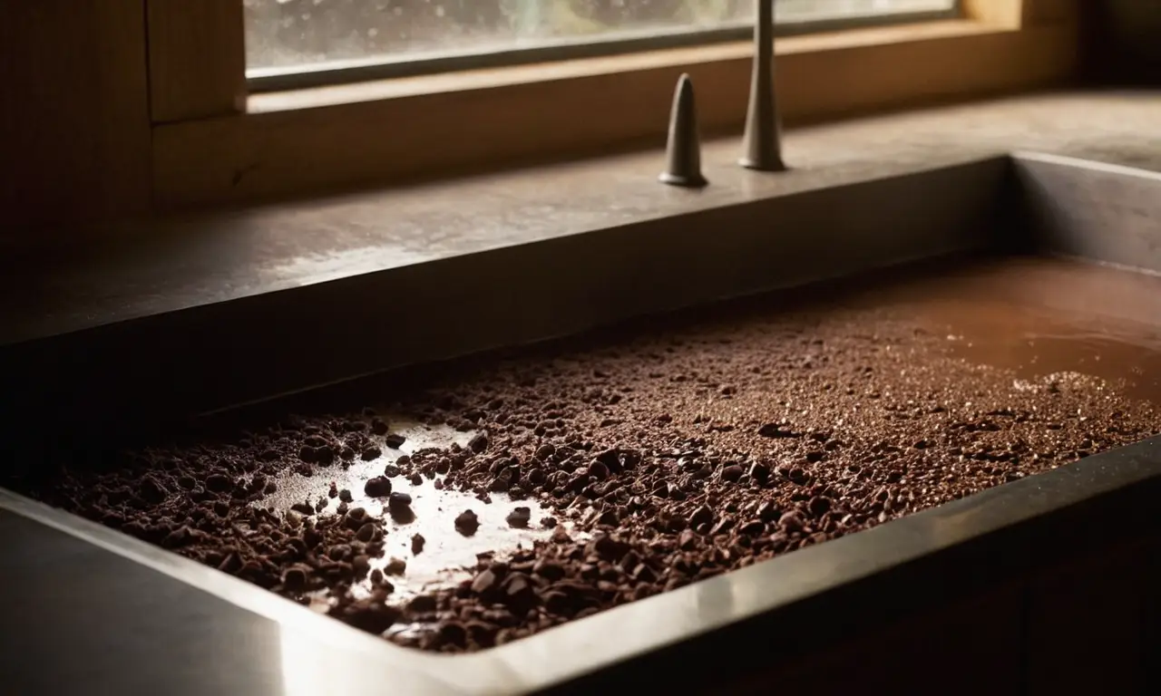 Chocolate derretido en un molde rústico
