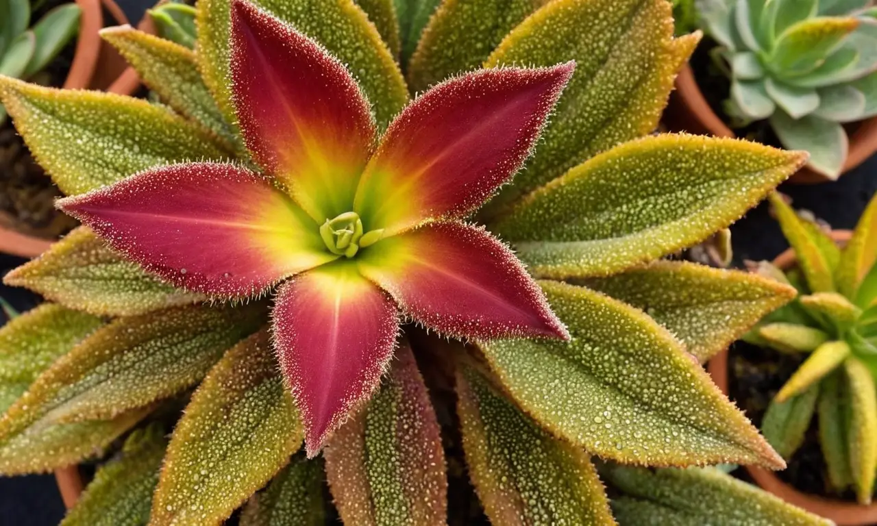Hermosa planta con flores y ambiente acogedor