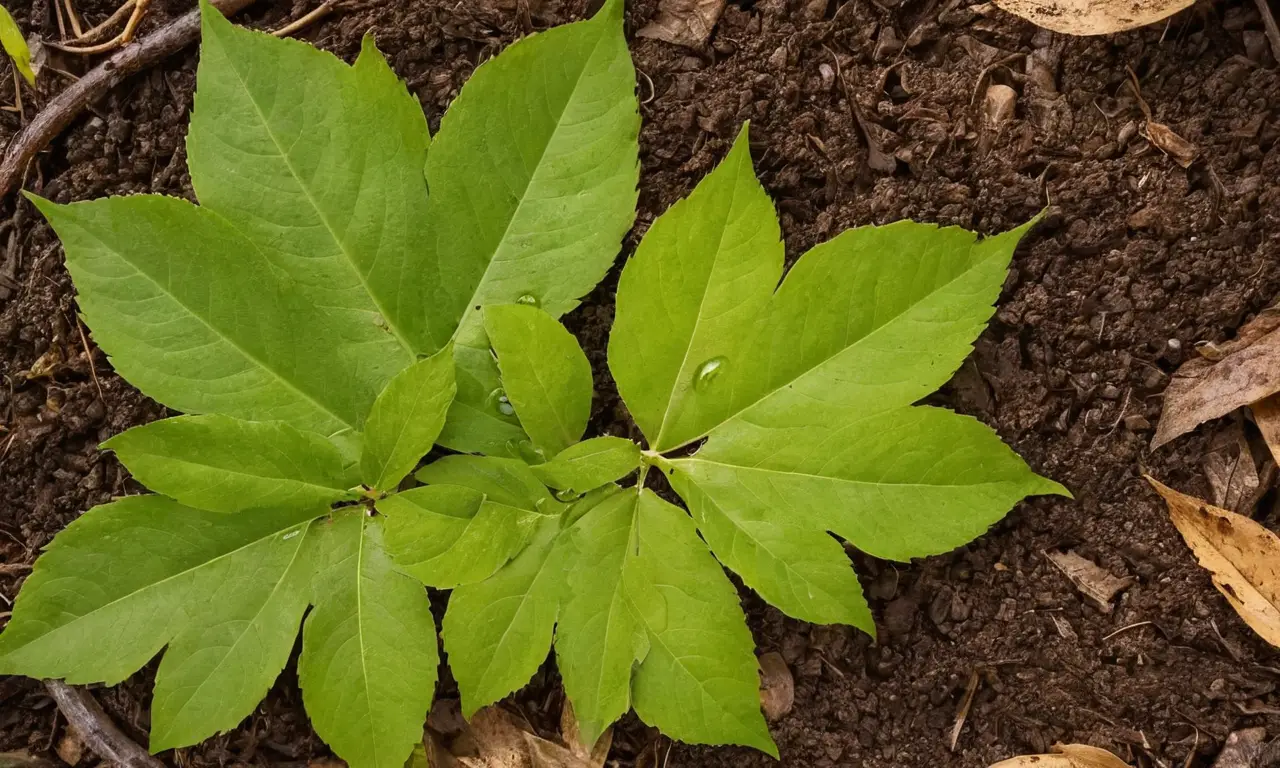 Un paisaje vibrante de plantas y suelo