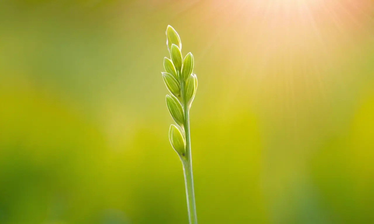 Planta vibrante con tallo y follaje brillantes