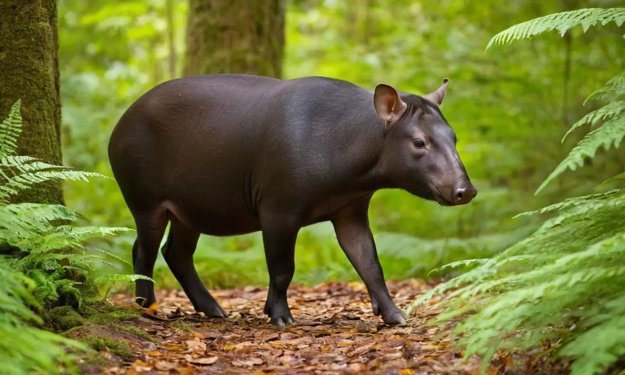 Selva tropical vibrante con un tapir