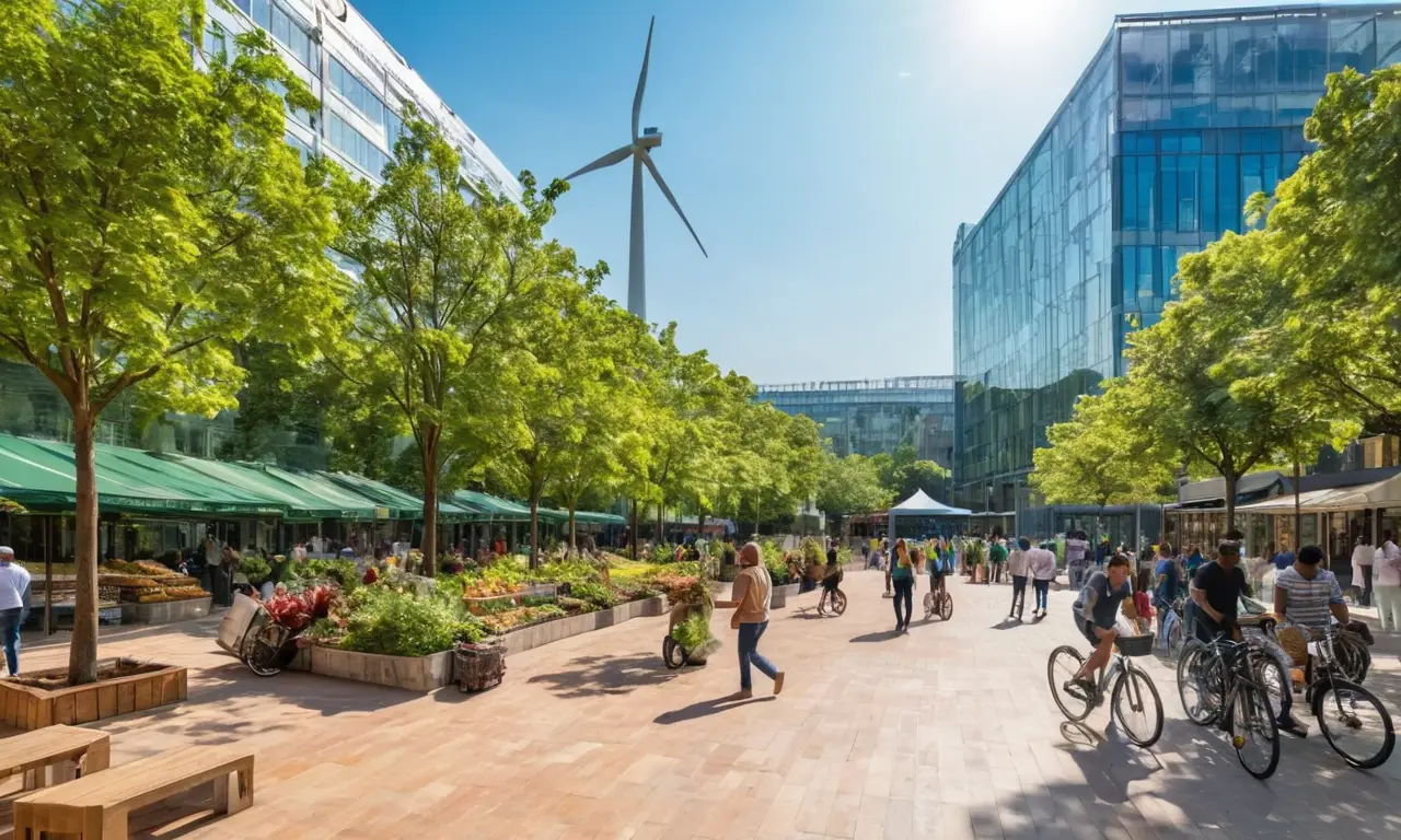 Ciudad vibrante que fusiona naturaleza y modernidad