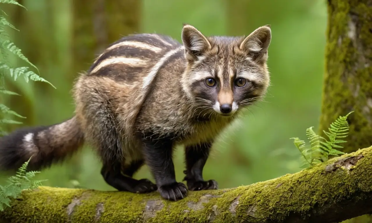 Un tejón y un mapache en el bosque