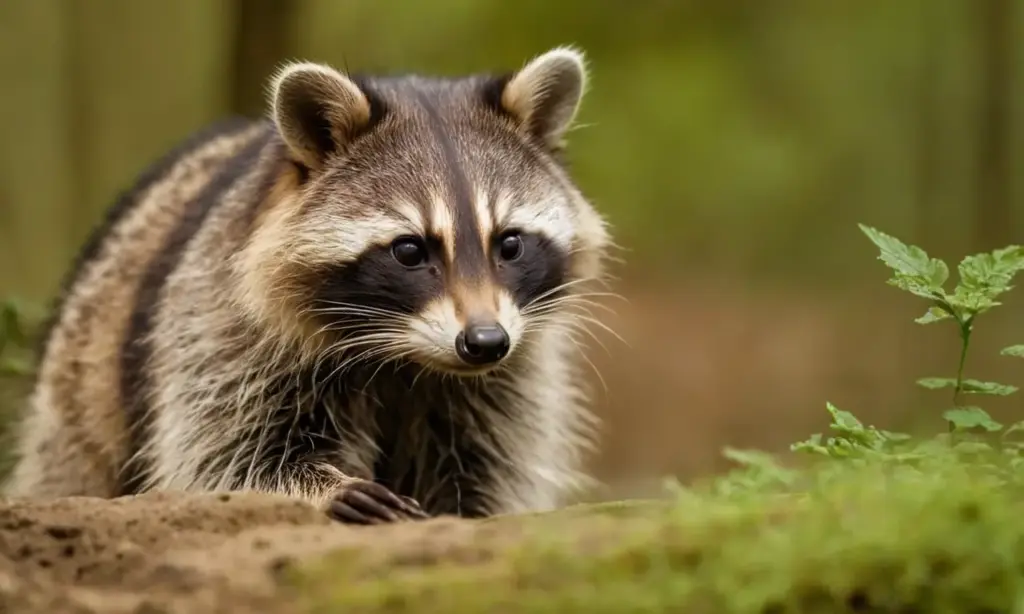 Un mapache y un tejón en armonía