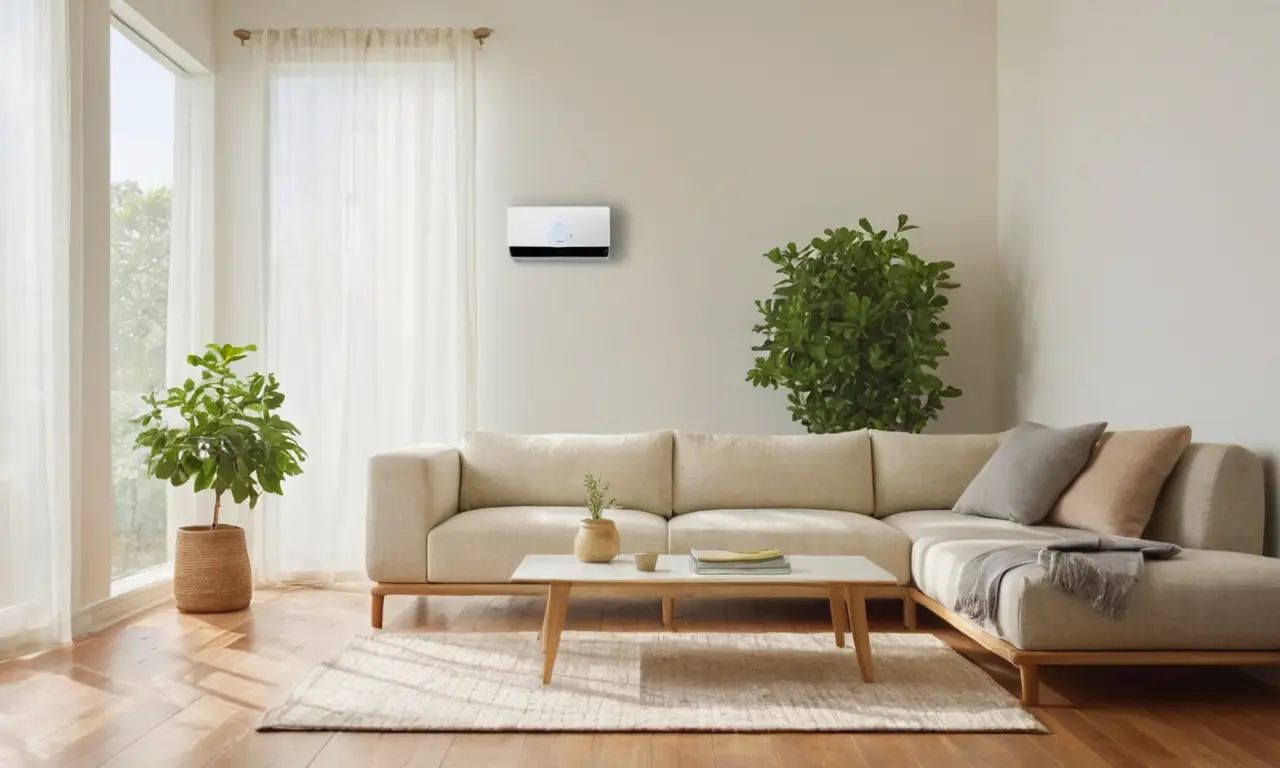 Sala luminosa y acogedora con eficiencia energética