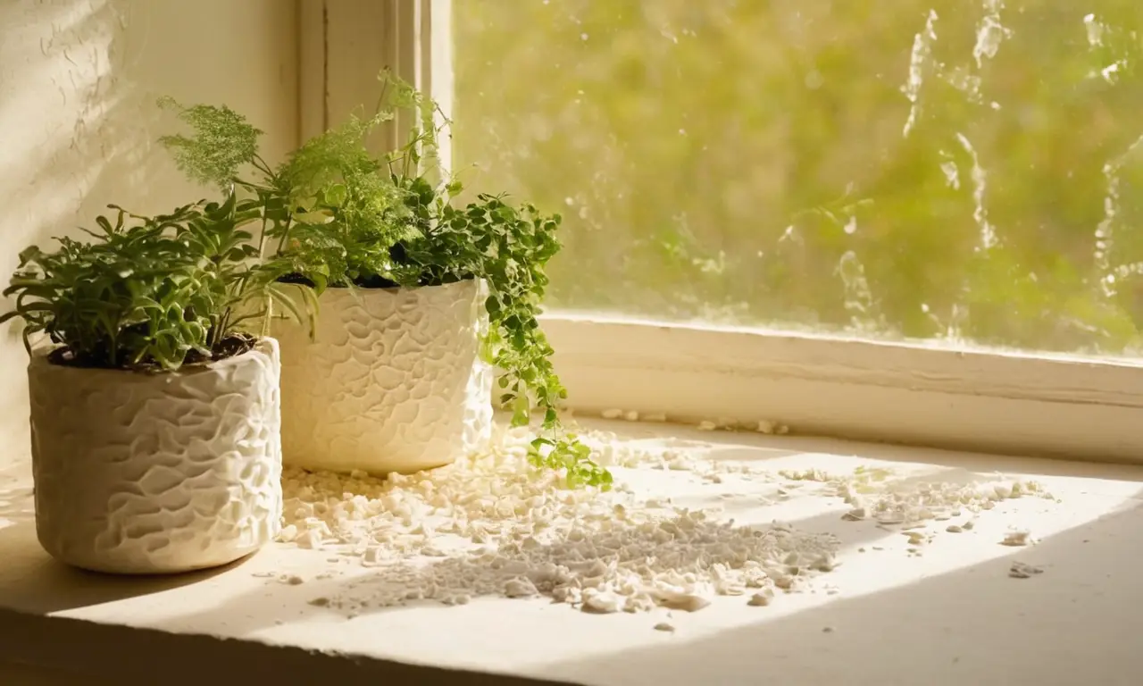 Espacio creativo con materiales reciclados y luz
