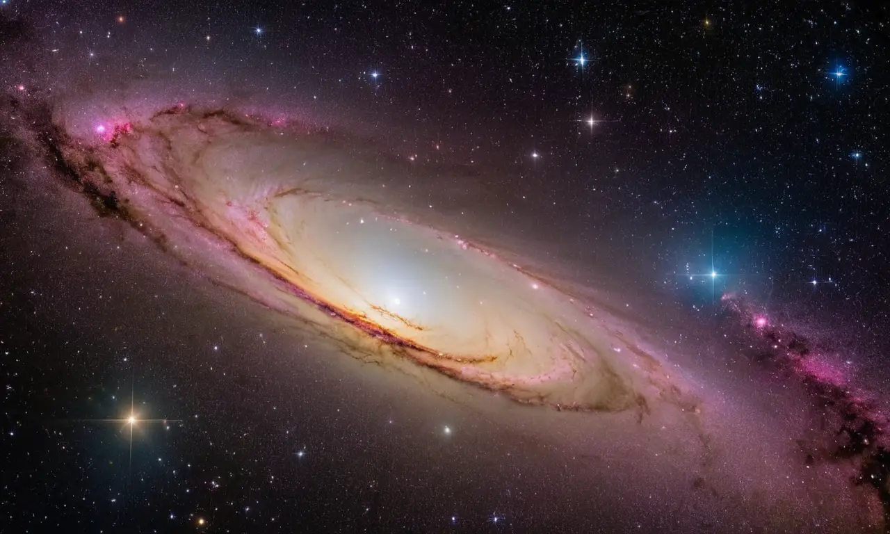 Un vasto universo lleno de estrellas brillantes