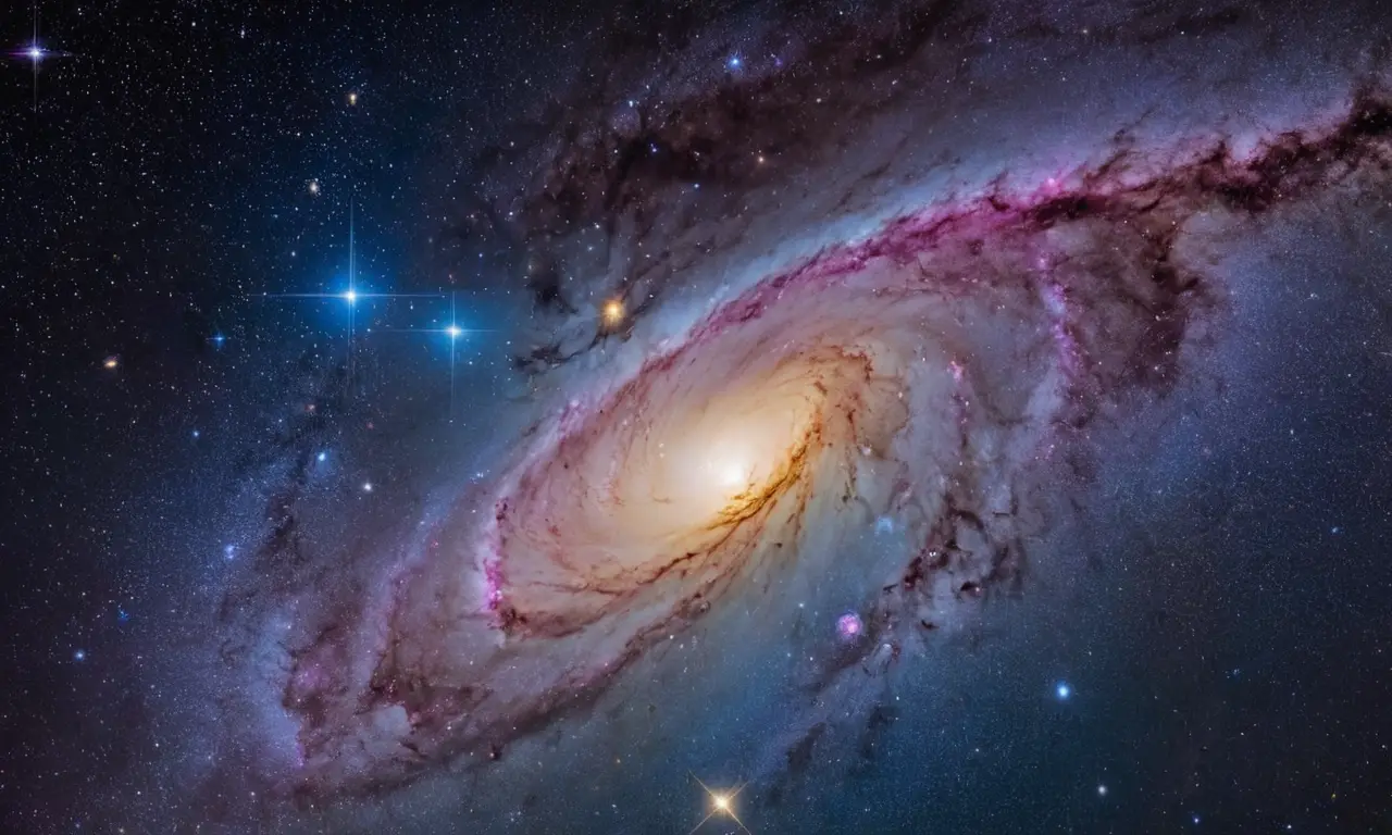 Un cosmos vibrante lleno de estrellas y planetas