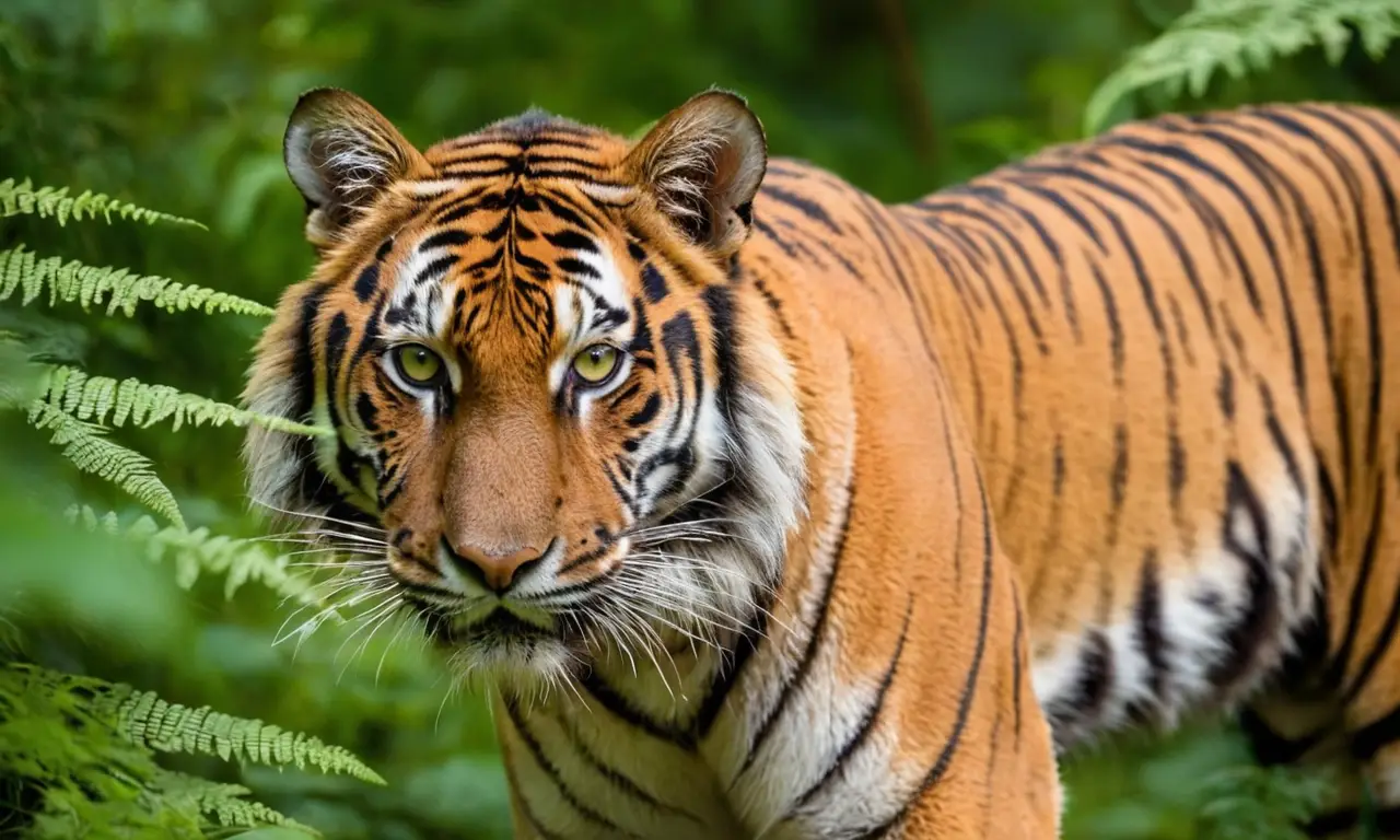 Tigre majestuoso en su hábitat natural