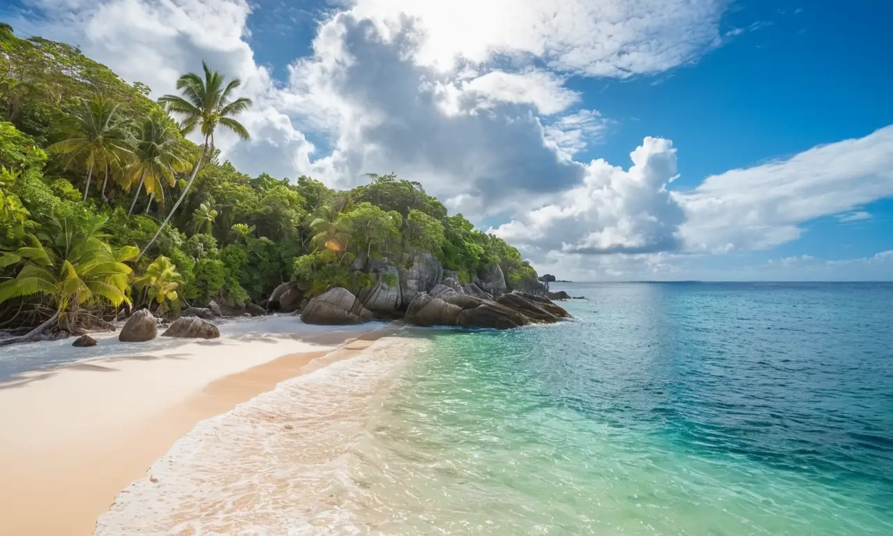 Hermoso paisaje costero con mar y vegetación