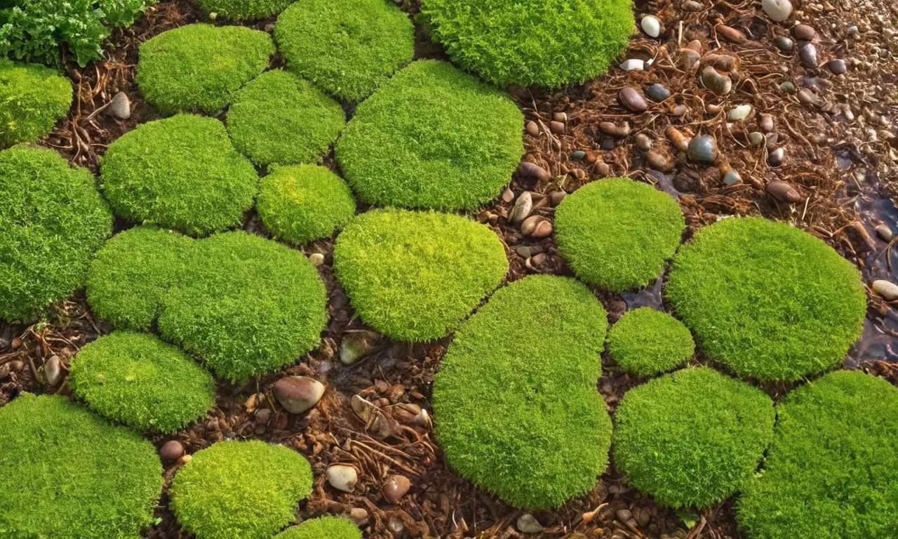 Ecosistema equilibrado de plantas y agua