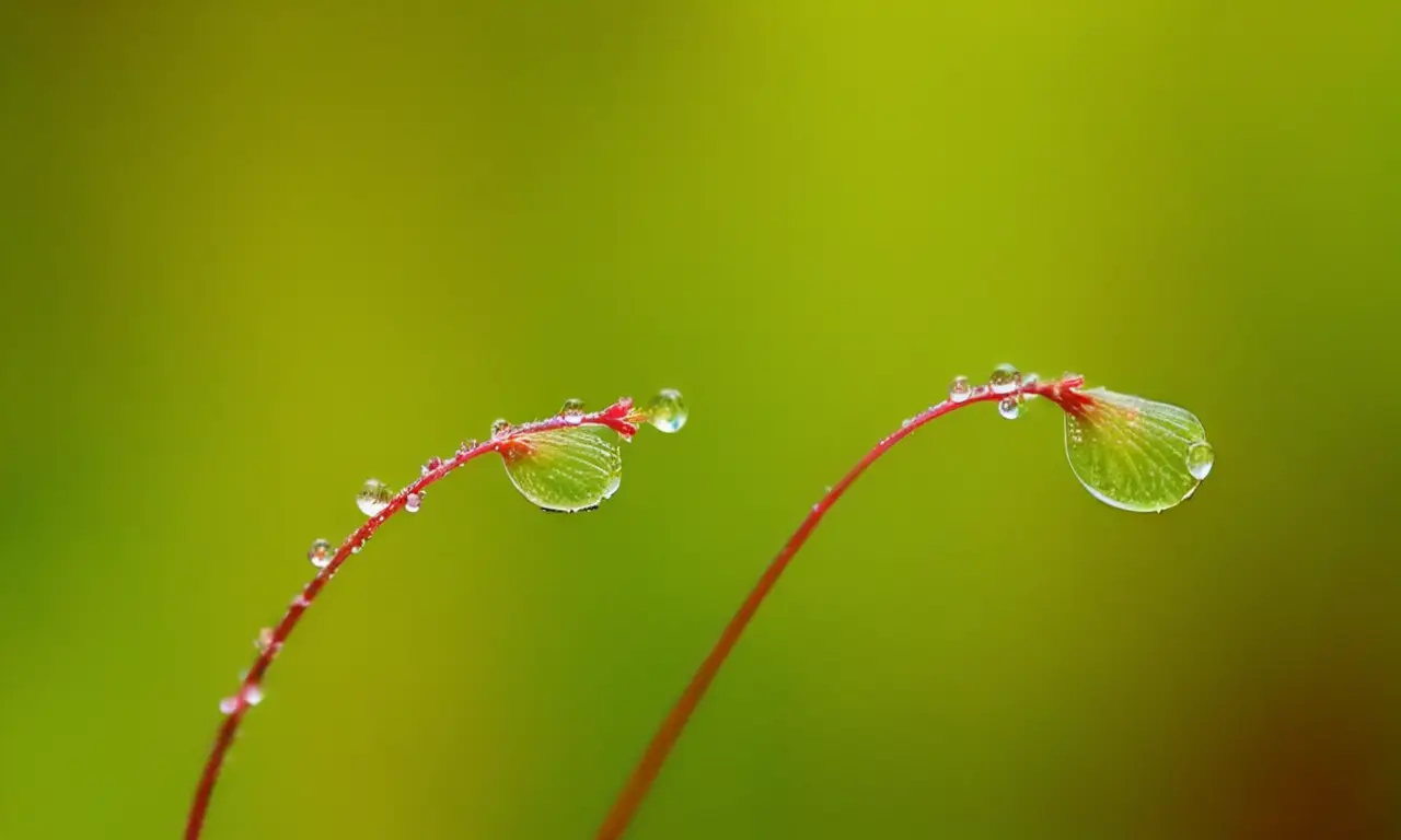 Planta Drosera resplandeciente en un entorno natural