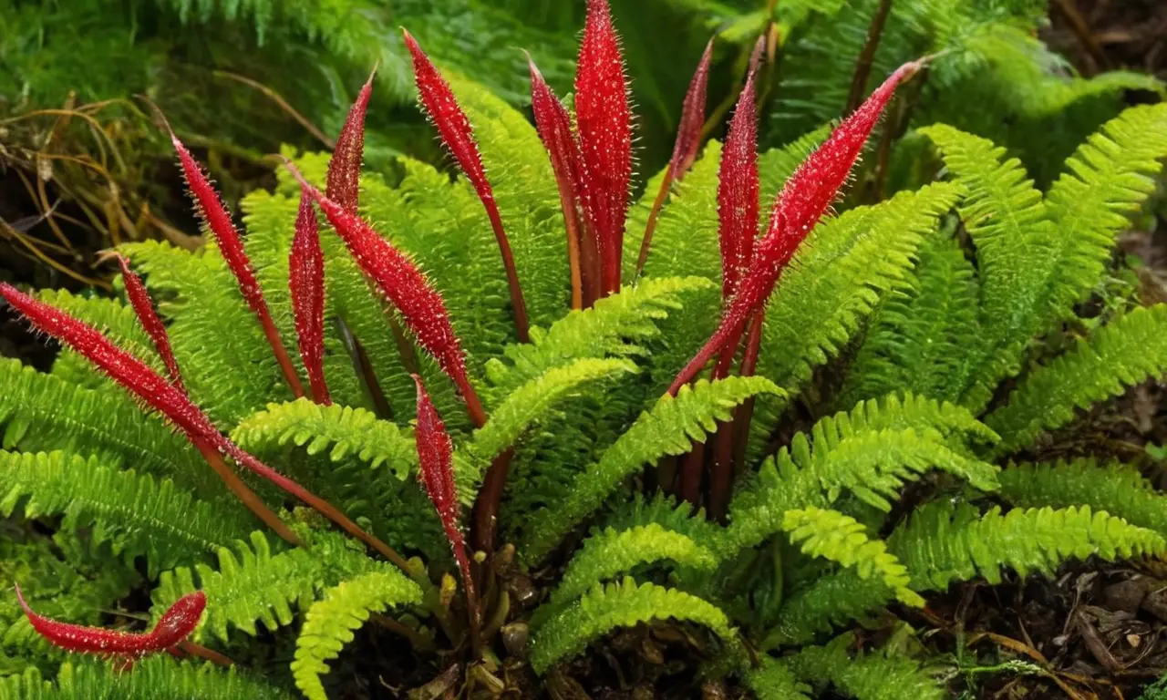 Diversidad de plantas en un entorno sereno