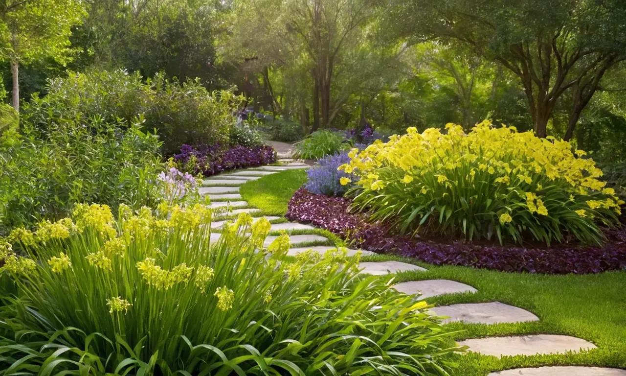 Jardín vibrante y lleno de vida