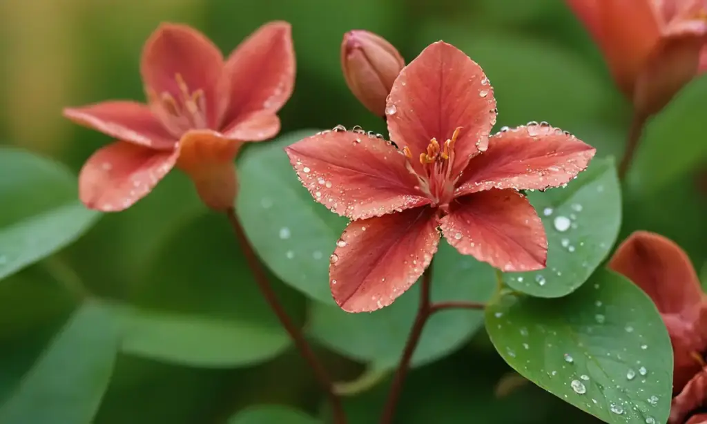 Flores de clavo vibrantes en luz suave