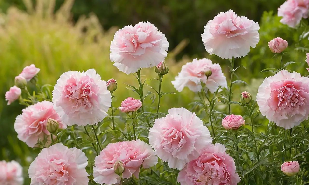 Hermoso jardín de flores vibrantes y serenas