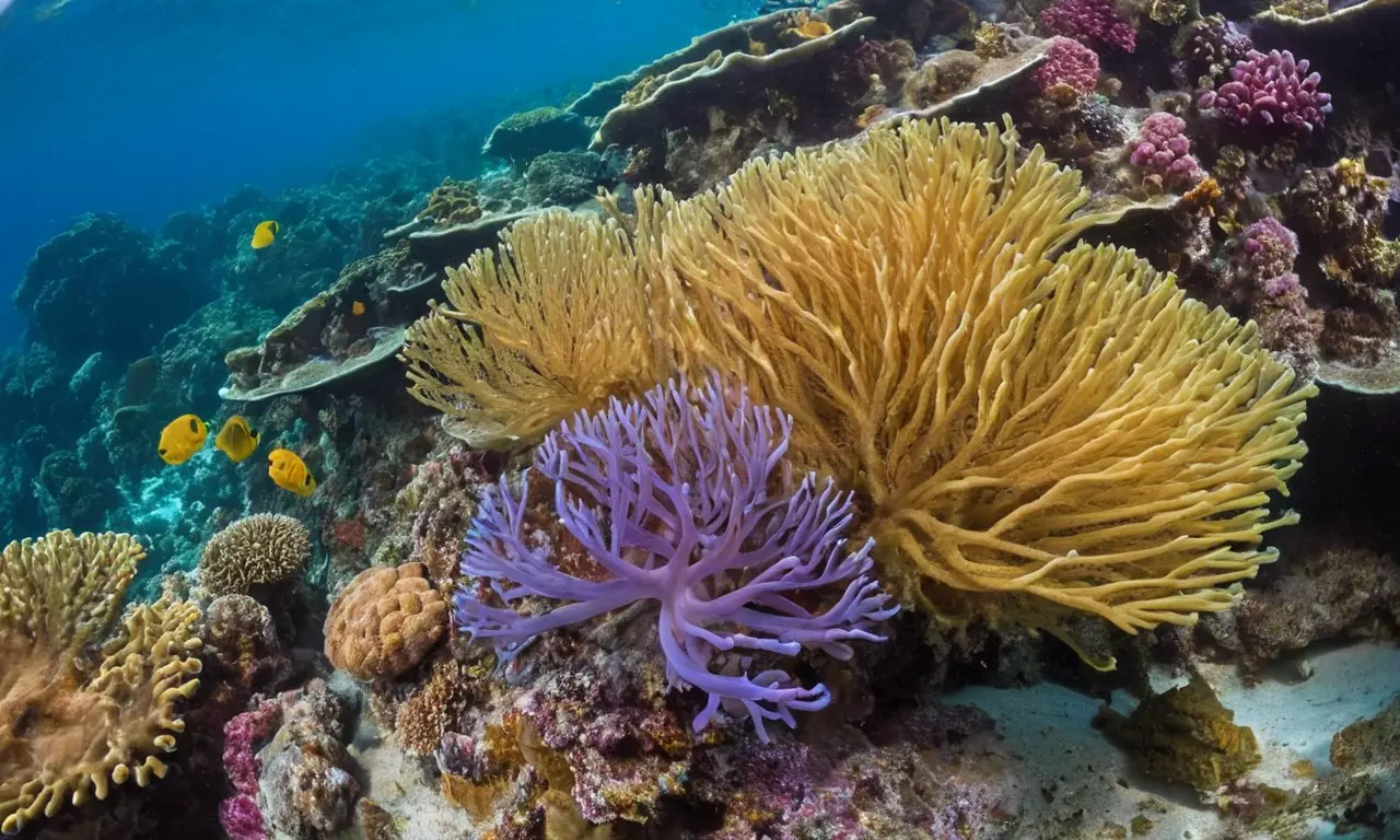 Corales vibrantes crean un ecosistema submarino vivo