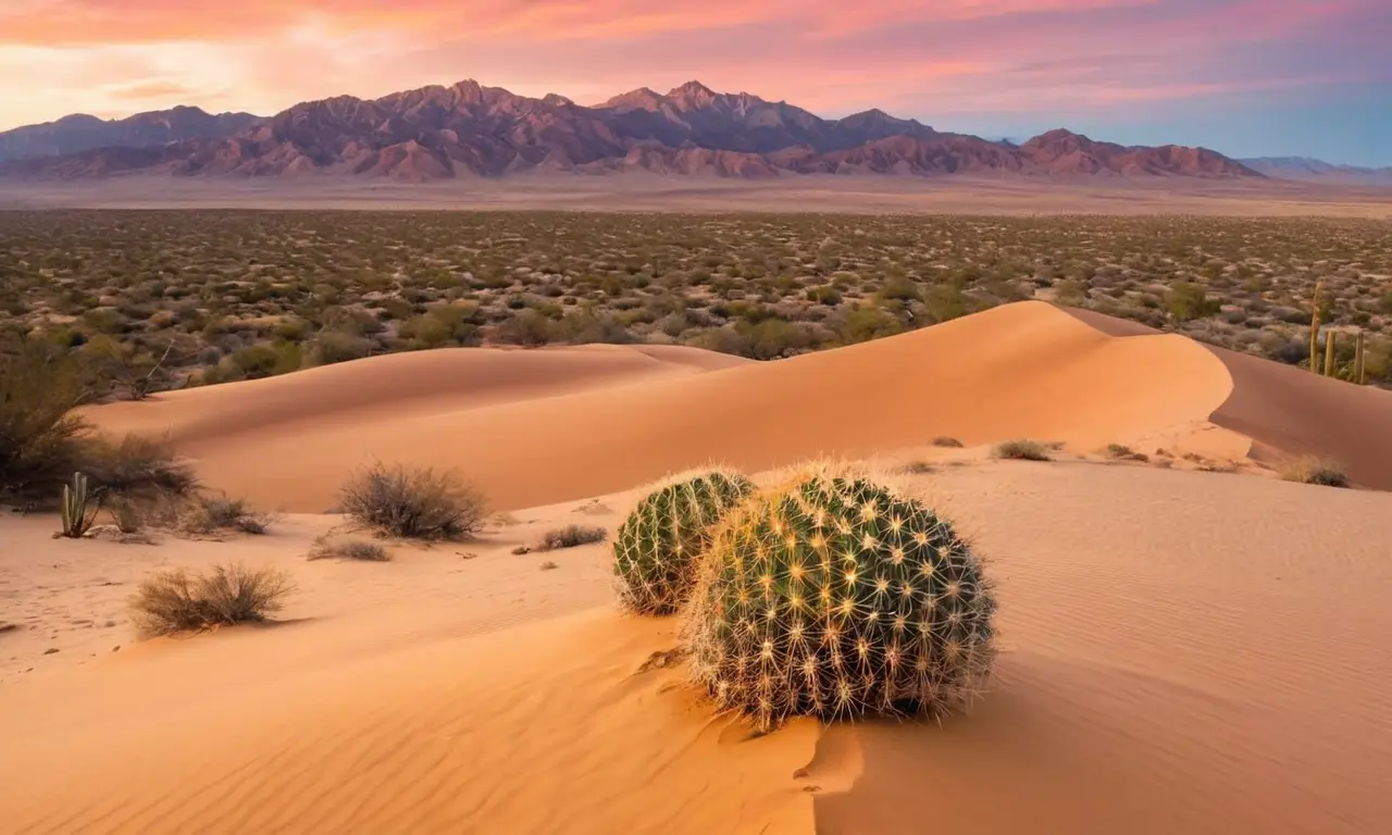 Dunas doradas bajo un cielo sereno