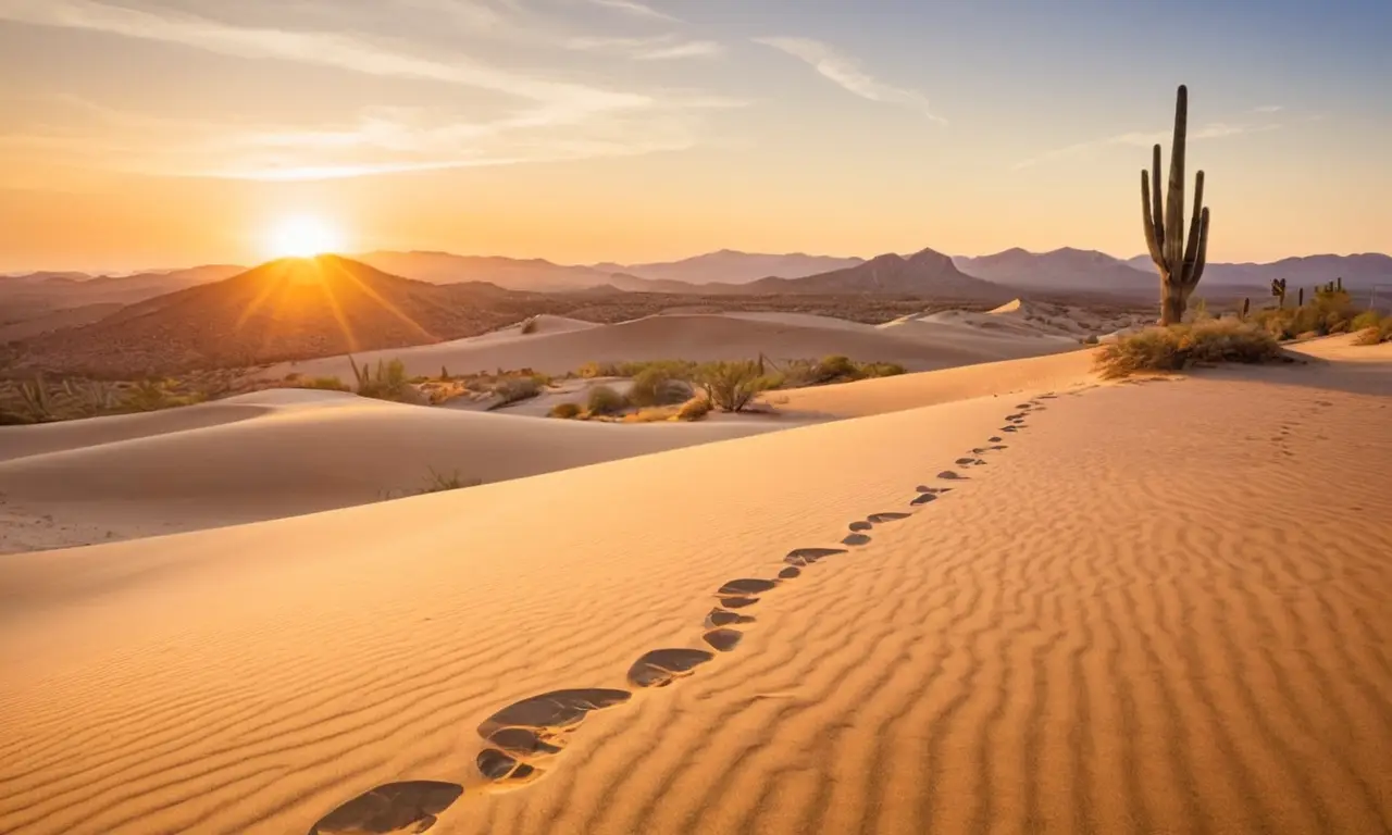 Dunas doradas y serena soledad desértica