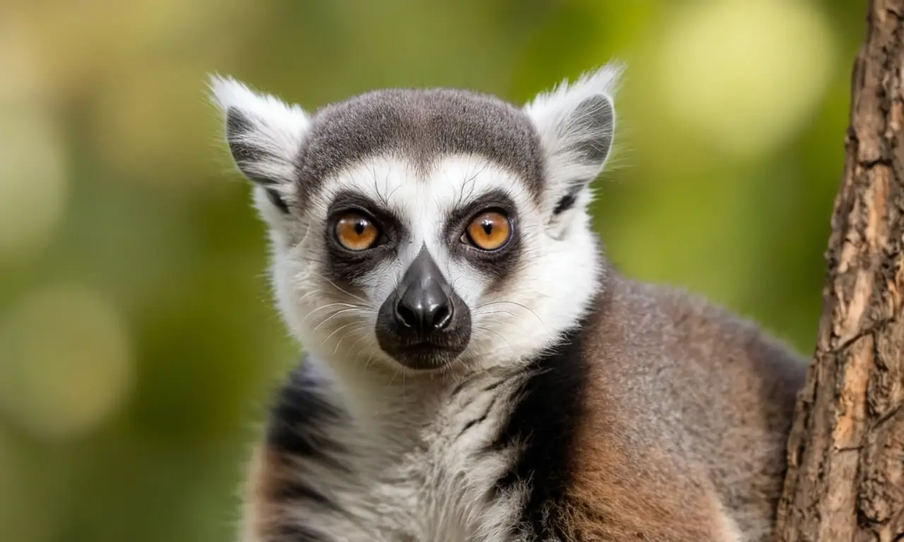 Lemur anillado con detalles vibrantes y naturales