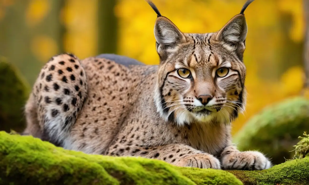 Lynx en un bosque sereno y luminoso