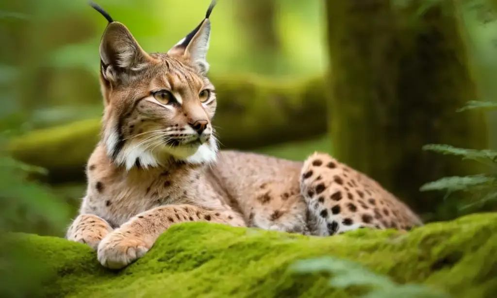 Lince en bosque