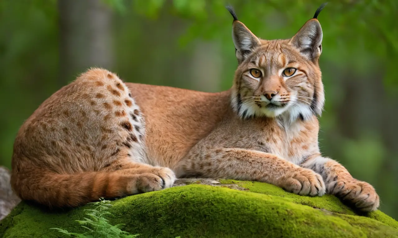Lince rojo elegante en un entorno natural
