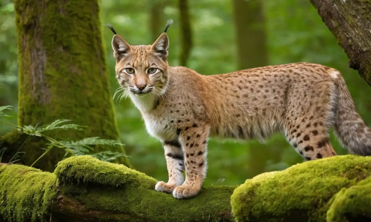 Lynx en el bosque crea armonía natural