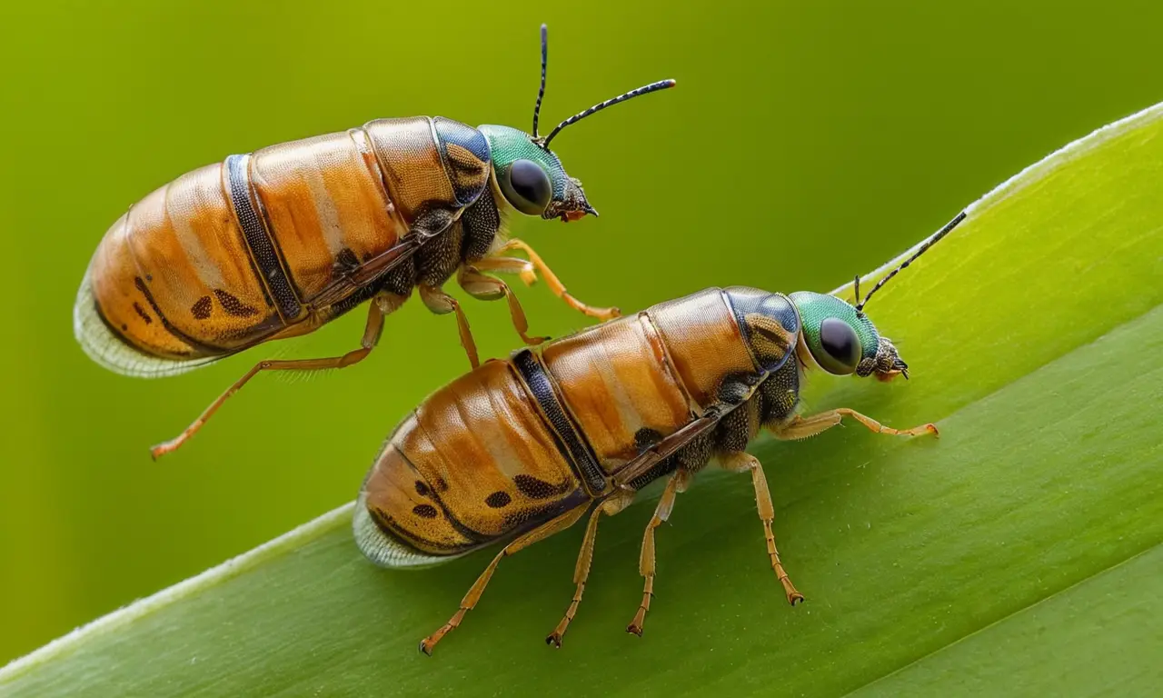 Ciclo de metamorfosis de insectos en escena
