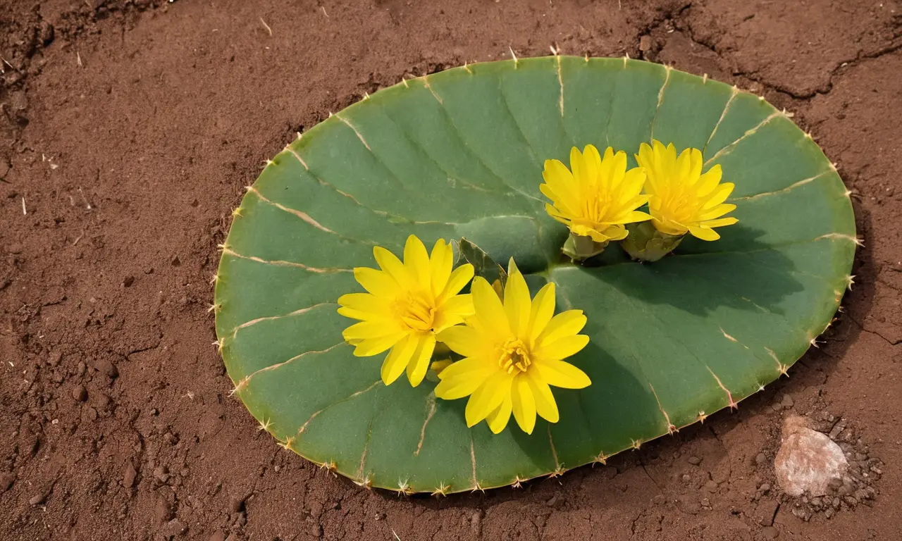 Nopales verdes florecen bajo un cielo azul