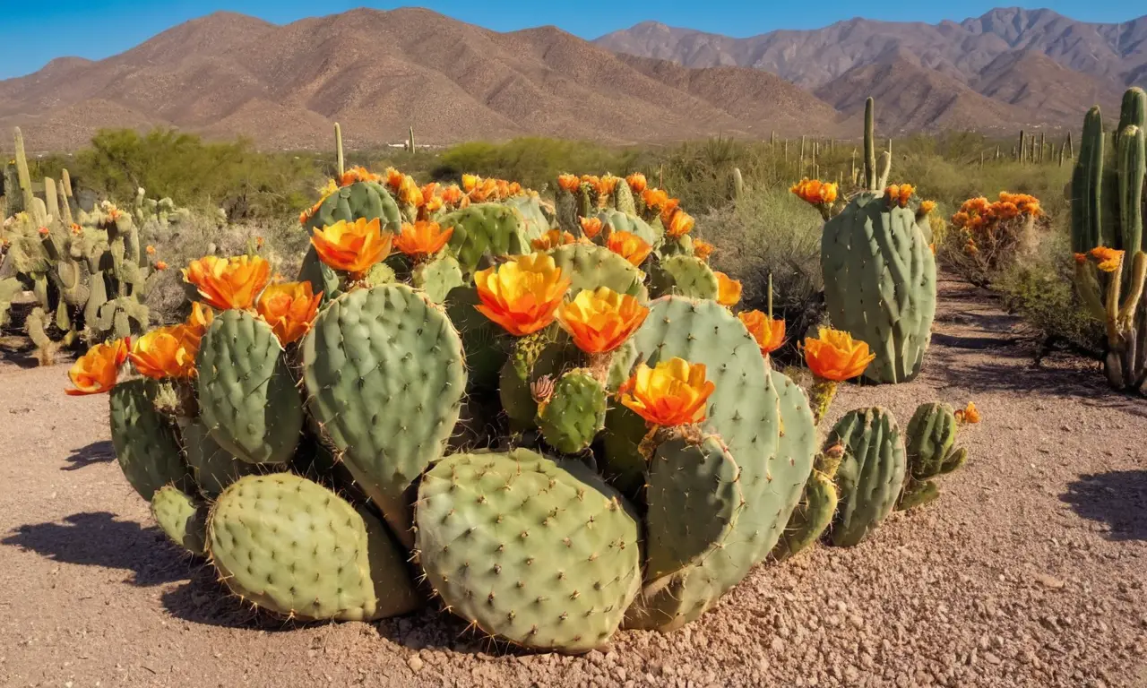 Cactáceas mexicanas destacan en un paisaje vibrante