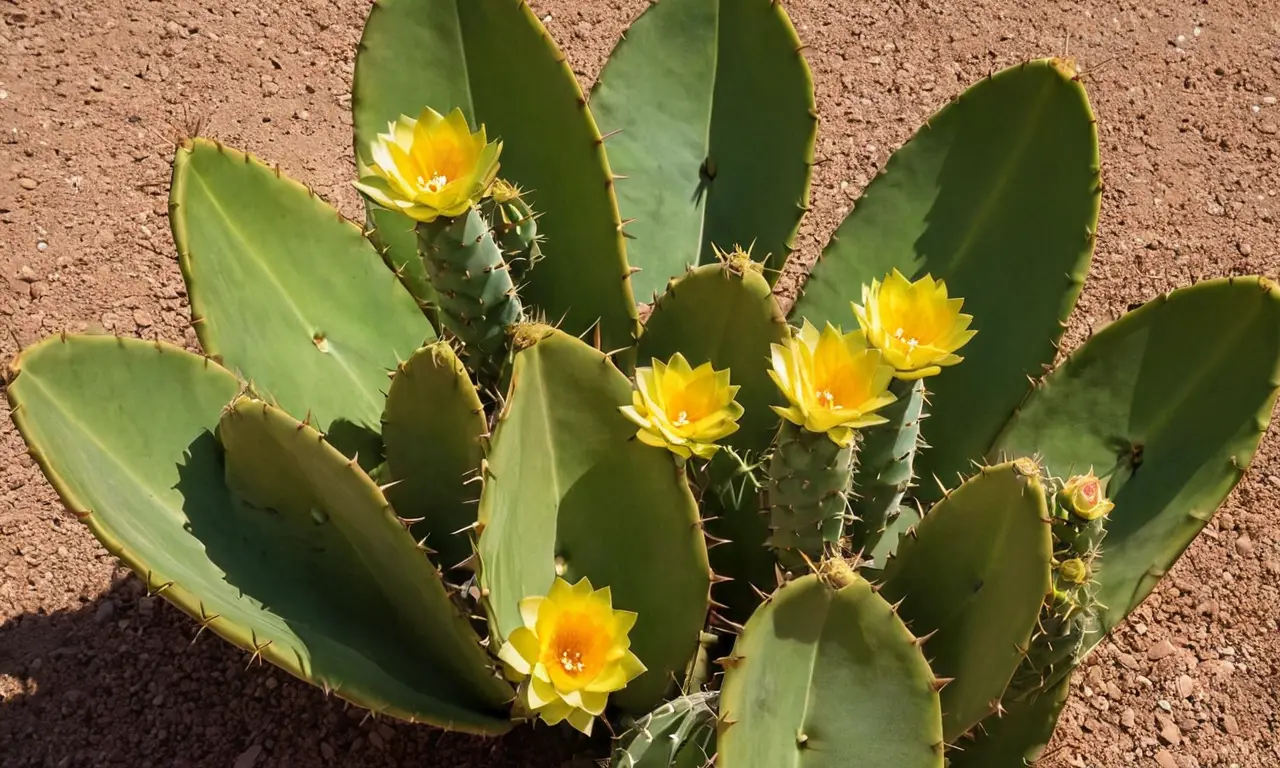 Nopales vibrantes crean una atmósfera serena