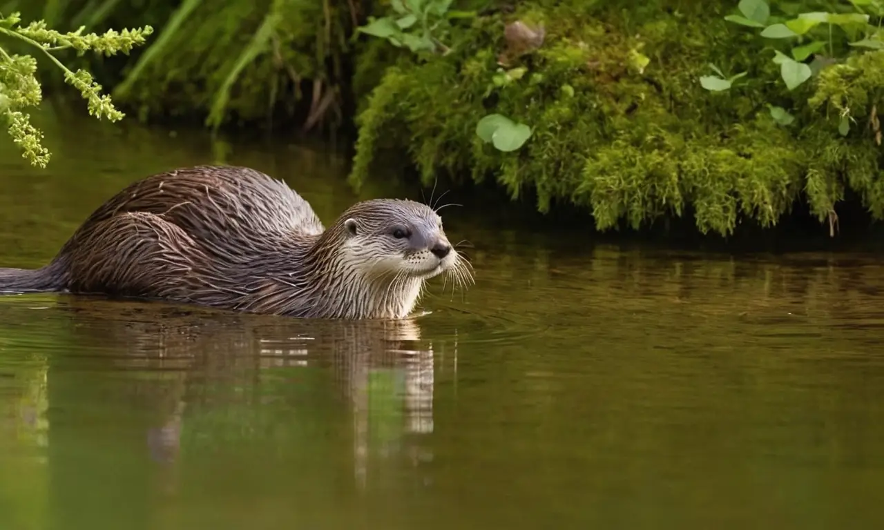 Río sereno, vida silvestre vibrante y naturaleza
