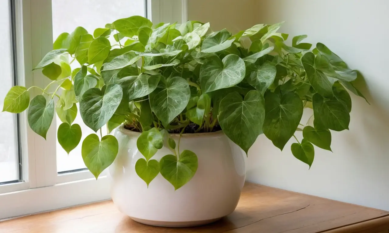 Planta saludable en un rincón acogedor