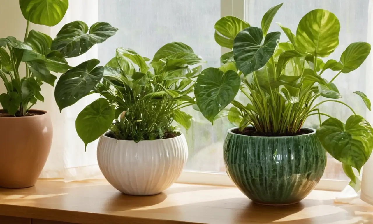 Plantas vibrantes crean un ambiente tranquilo