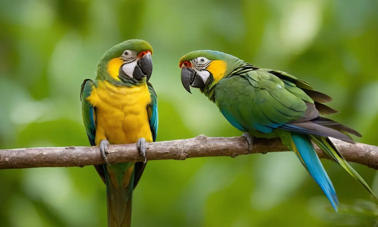 Loros vibrantes destacan en exuberante vegetación