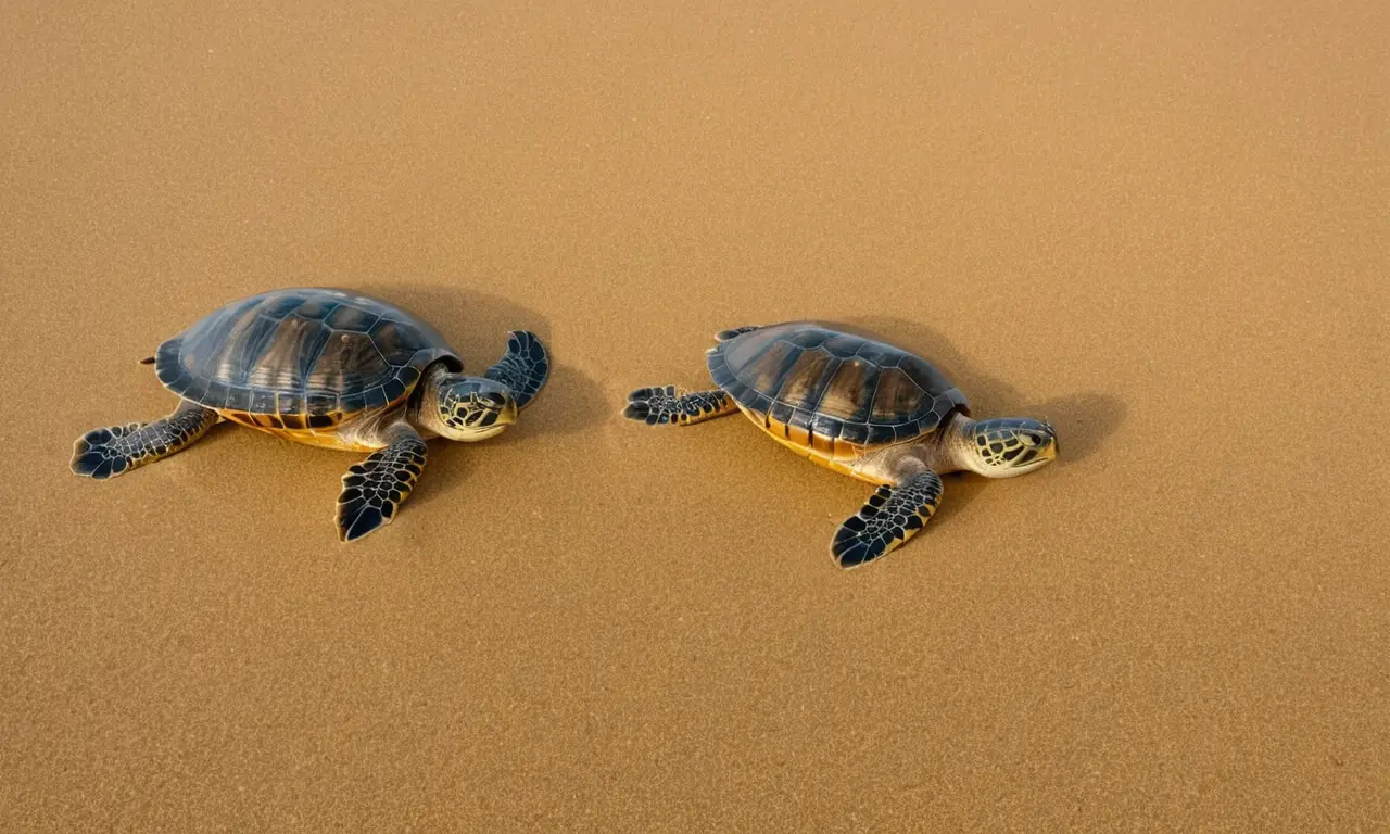 Tortugas recién nacidas son rescatadas en la playa