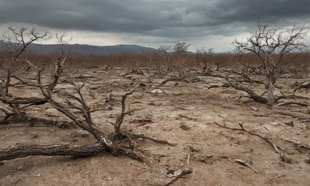 Paisaje desolado revela caos y decadencia