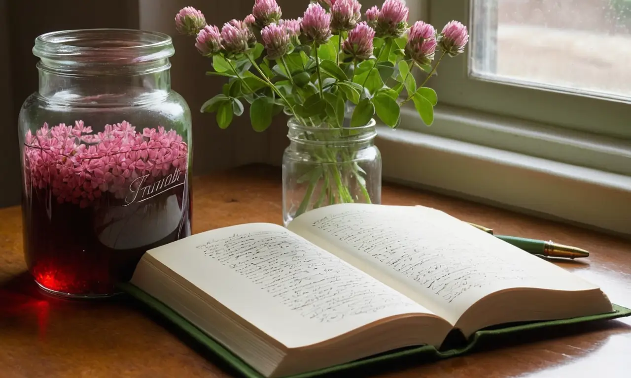 Ambiente sereno con flores, luz y notas