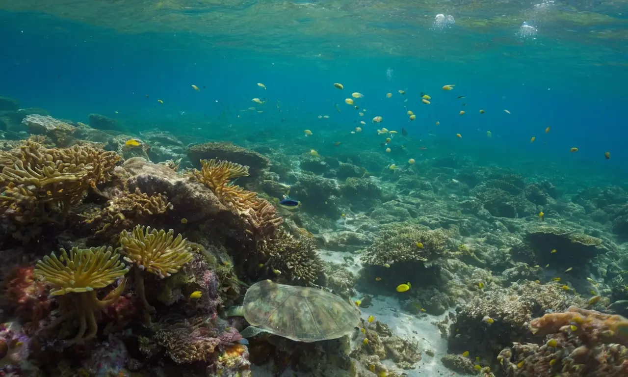 Escena marina vibrante y biodiversa