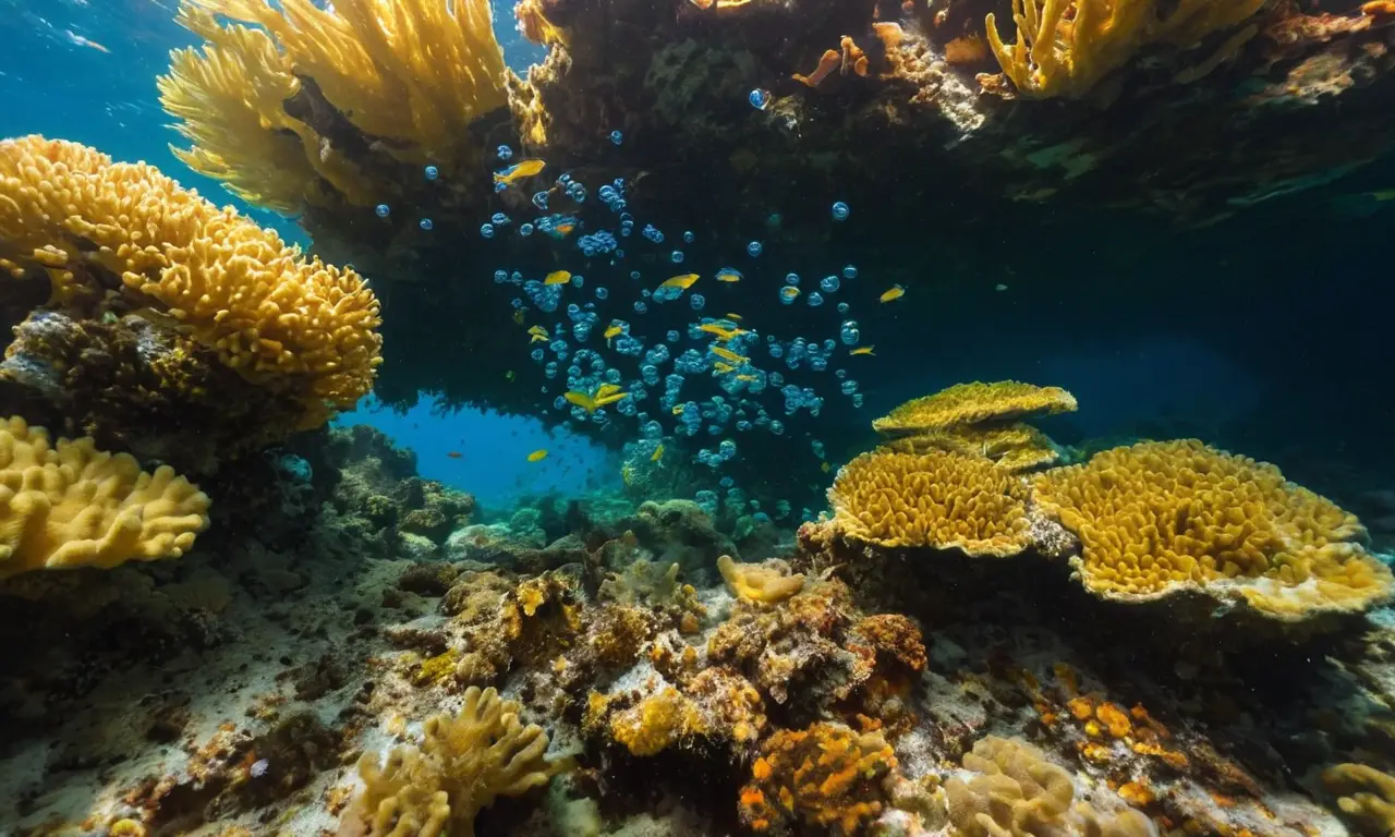 Ecosistema submarino vibrante y dinámico